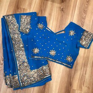 Indian Saree - Blue - Worn once